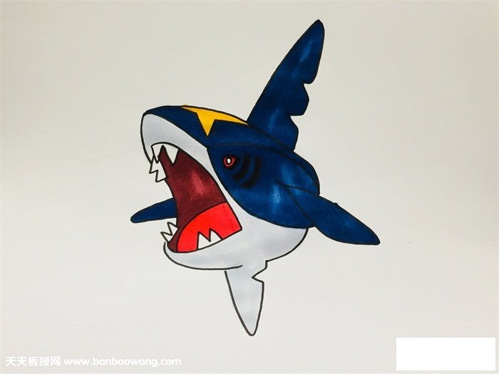 巨齿鲨怎么画