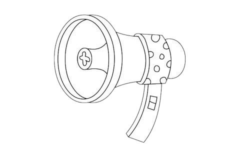 喇叭简笔画图片大全作品二