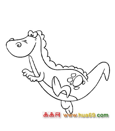 奔跑的恐龙(简笔画)4