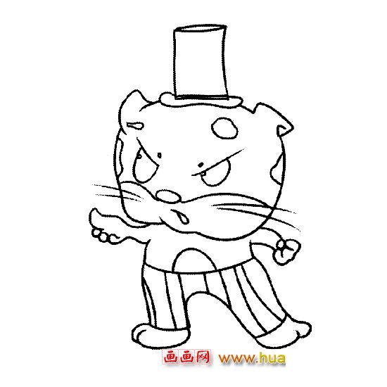 动物简笔画-神气的小豹子