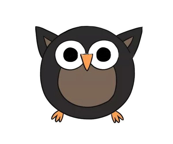 猫头鹰简笔画