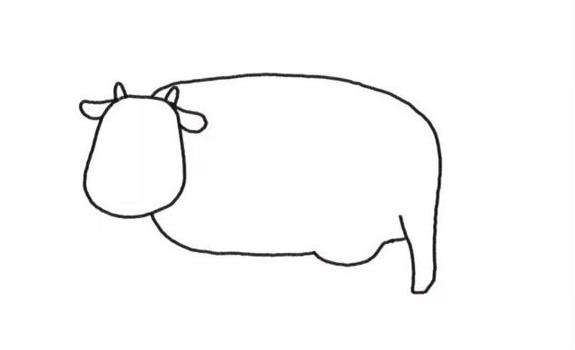 奶牛简笔画