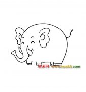 活泼的大象【简笔画】4