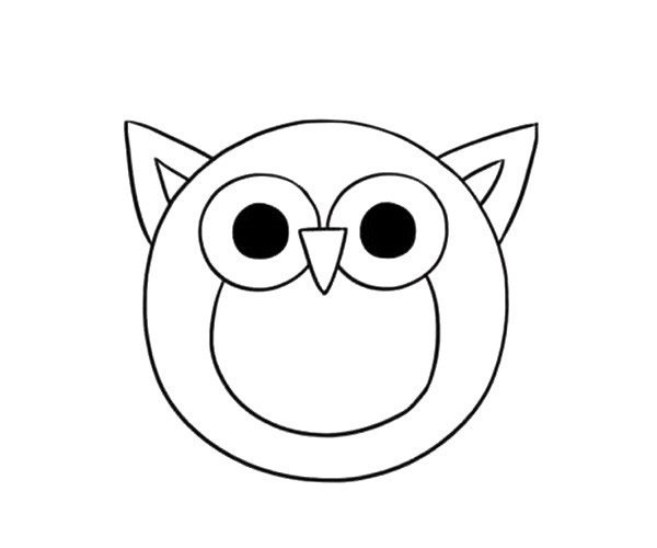 猫头鹰简笔画