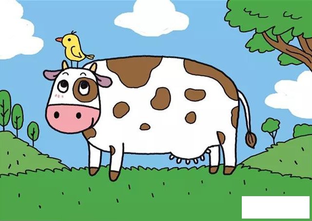奶牛简笔画