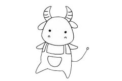 驼牛简笔画步骤图解教程