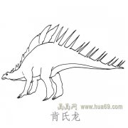 儿童简笔画恐龙:肯氏龙