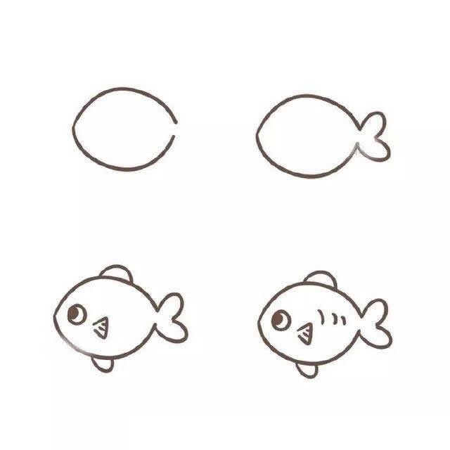 小鱼简笔画
