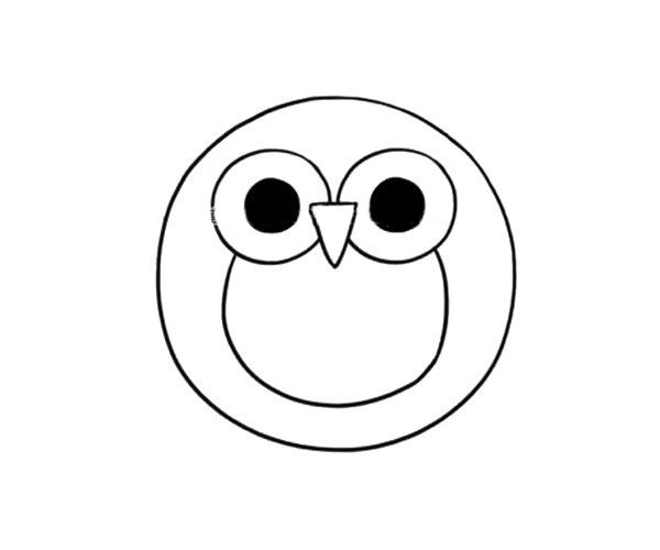 猫头鹰简笔画