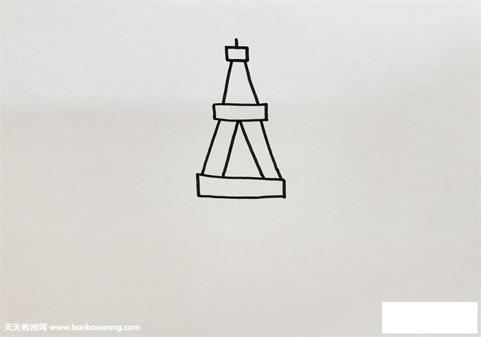 巴黎铁塔怎么画