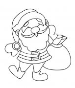 儿童卡通简笔画圣诞老人