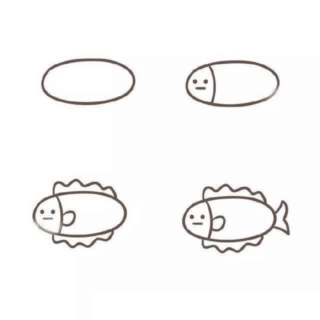 小鱼简笔画