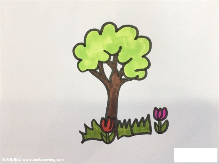 花草树木怎么画
