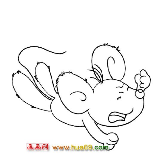 简笔画:逃跑的老鼠2