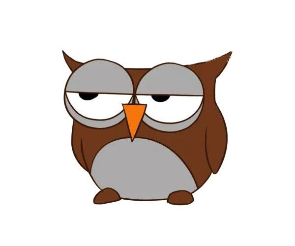 猫头鹰简笔画