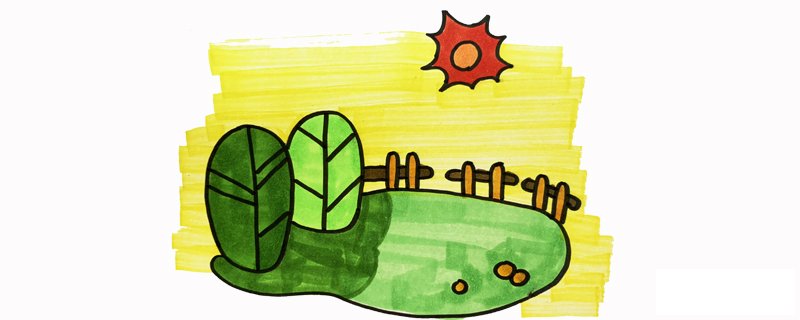 怎样画春天的景色