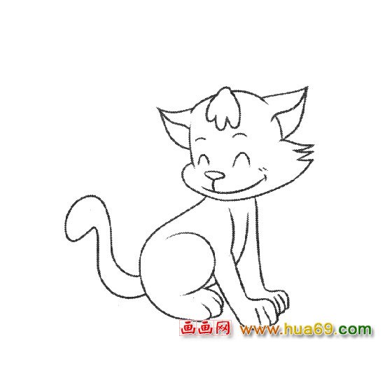 温柔的小猫│简笔画3