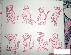 形态各异的猴子简笔画图片大全
