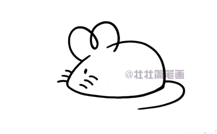 老鼠简笔画画法_怎么画老鼠的简笔画