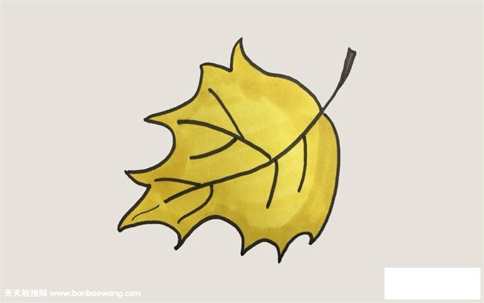 落叶怎么画