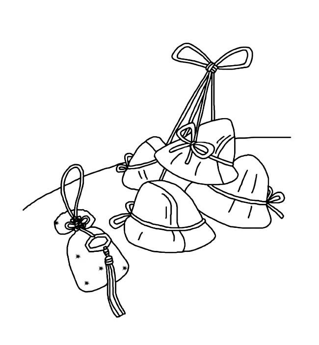 粽子物品简笔画步骤图片大全