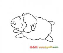 简笔画:奔跑的小羊