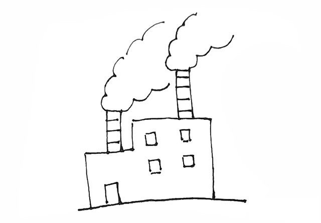 工厂建筑简笔画