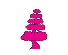 幼儿简笔画一棵松树的画法涂色简单漂亮