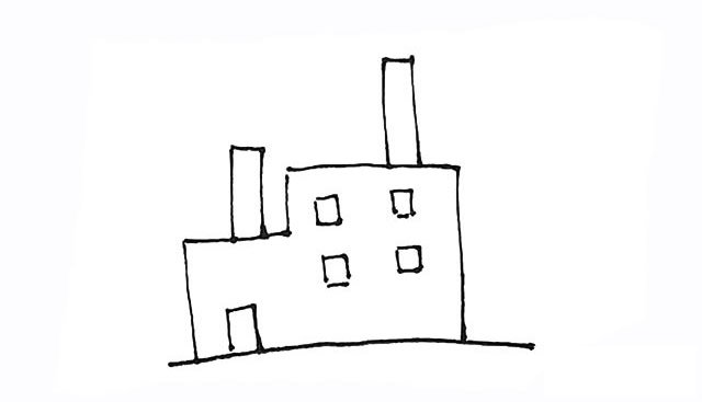 工厂建筑简笔画