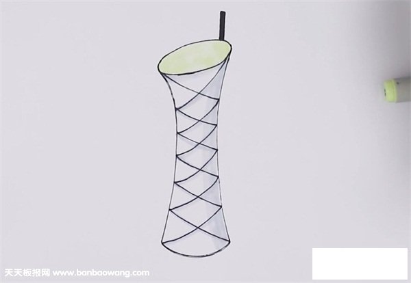 简易广州塔怎么画