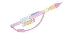 火箭筒简笔画的画法步骤图