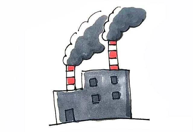 工厂建筑简笔画