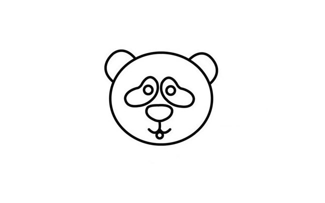 大熊猫简笔画图片
