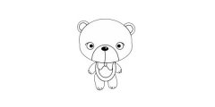 卡通熊简笔画画法步骤及图片大全
