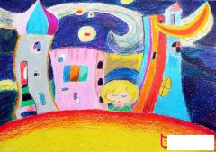 漂亮的儿童画图片，星空