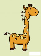 长颈鹿简笔画的画法步骤