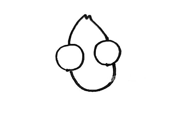 卡通龙虾简笔画