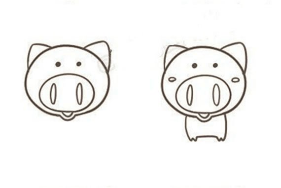 小猪的简笔画图片