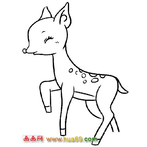 奔跑梅花鹿│动物简笔画