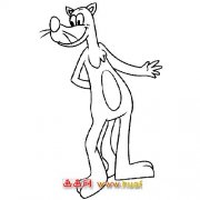 简笔画：卡通大灰狼1