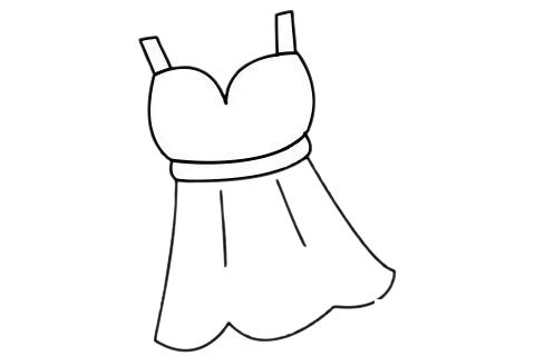 女裙子简笔画图片