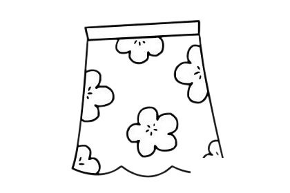 女裙子简笔画图片