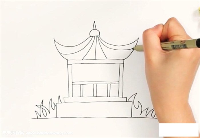 亭台楼阁怎么画