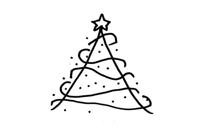圣诞树简笔画图片2