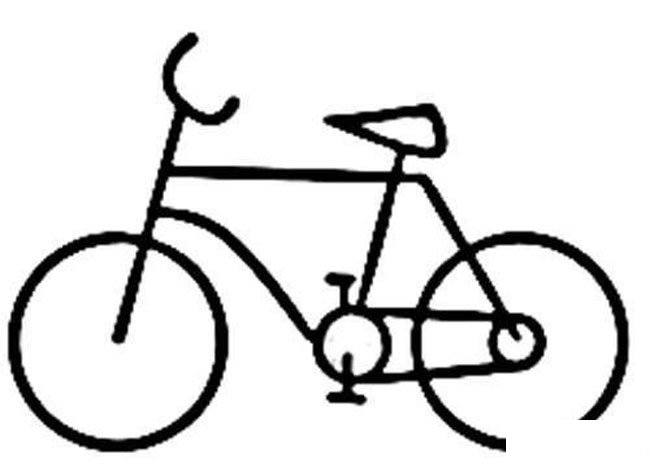 自行车交通工具简笔画步骤图片大全