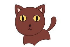 小猫简笔画画法步骤教程及图片大全