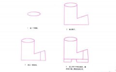 彩色靴子简笔画画法_怎么画彩色靴子的简笔画