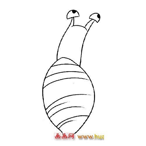 简笔画：爬行的小蜗牛2