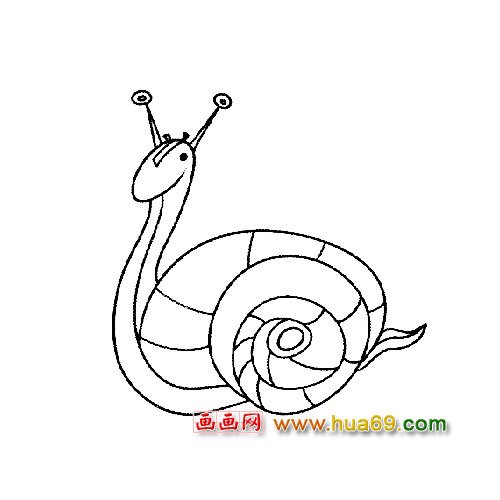 简笔画：小蜗牛1