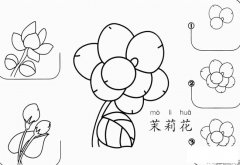 茉莉花怎么画简笔画步骤图解